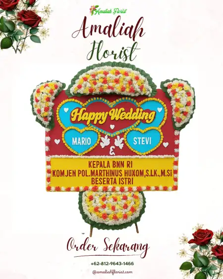 Papan Bunga Pernikahan Gedung Rejo